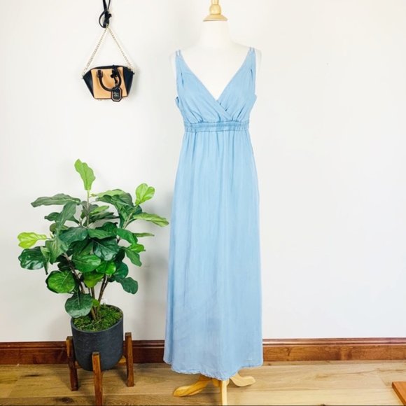 New Anthropologie chambray maxi dress - Picture 1 of 4